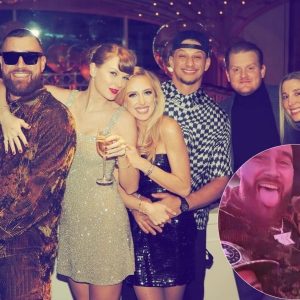 New footage show that Travis Kelce and Taylor Swift enjoy wildly with Patrick Mahomes family at The Chiefs’ victory party