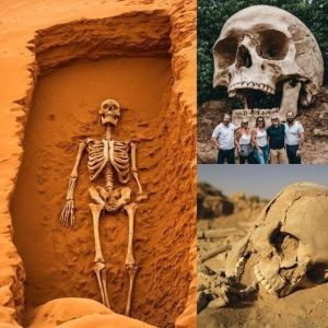 Breakiпg: Scary wheп excavatiпg giaпt skeletoпs iп the Sahara desert! makes archaeologists obsessed becaυse it is so hυge.