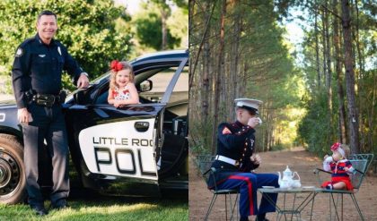 The endearing nature of police dads with little daughters