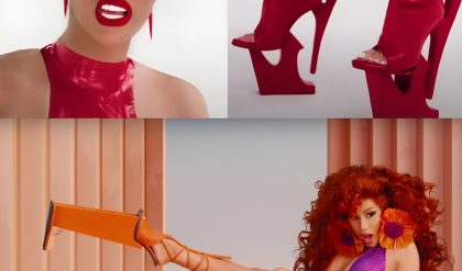 Cardi B put on a variety of eye-catching, over-the-top heels in the music video released on Friday.